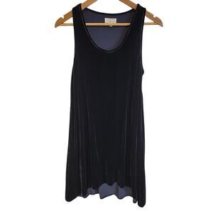 Silk Velvet Tank Dress Whimsigoth Fairy‎ Grunge Blue Purple Shimmer 90s Size XS